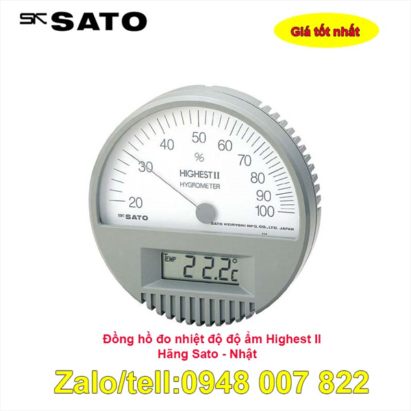Đồng hồ đo nhiệt độ độ ẩm Sato highest ii (7542-00)