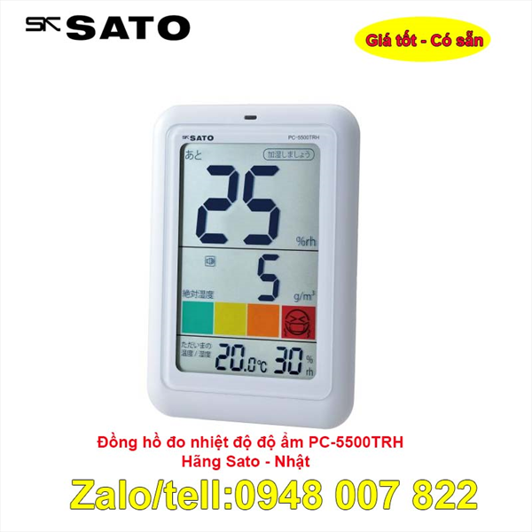Đồng hồ đo nhiệt độ, độ ẩm Sato PC-5500TRH