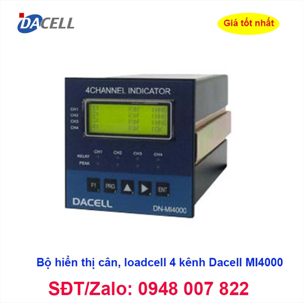 Dacell Bộ hiển thị cân, loadcell 4 kênh Dacell MI4000
